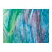 Bullseye Glass White, Turquoise, Lime Green, Gold Pink, Mottle Mix, Single-rolled, 3mm, Non-Fusible