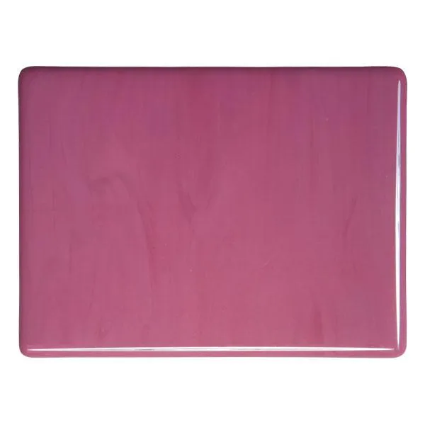 Bullseye Glass Pink Opalescent, Double-rolled, 3mm COE90