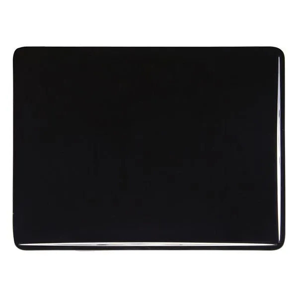 Bullseye Glass Thin Black Opalescent Pack, Thin-rolled, 2mm COE90