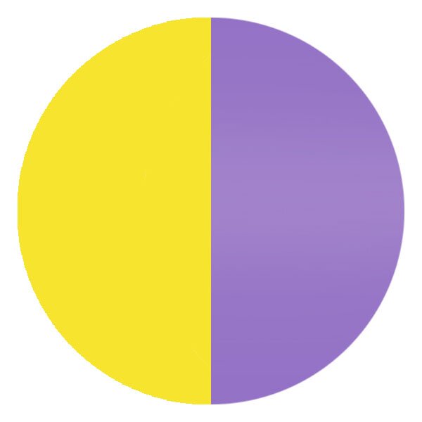 CBS Dichroic Coating Yellow/ Violet on Thin Black Glass COE96