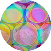 CBS Dichroic Balloons 3 Pattern on Thin Black Glass COE96