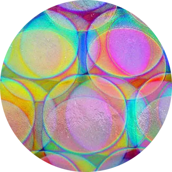 CBS Dichroic Balloons 3 Pattern on Thin Black Glass COE96