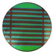 CBS Dichroic Coating Aqua 1.5 Stripes Pattern on Thin Black Glass COE90