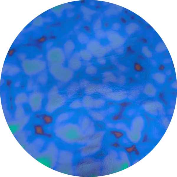 CBS Dichroic Coating Aqua Aurora Borealis Pattern on Thin Black  Glass COE96