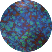 CBS Dichroic Coating Aqua Fusion Pattern on Thin Black Glass COE96