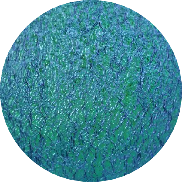 CBS Dichroic Coating Aqua on Black Ripple Glass COE96