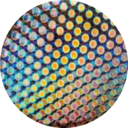 CBS Dichroic Coating Balloons 1 Pattern on Thin Clear  Glass COE96