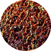 CBS Dichroic Coating Black Cherry on Black Ripple  COE96