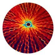 CBS Dichroic Coating Black Cherry Voltage Pattern on Thin Black Glass COE90
