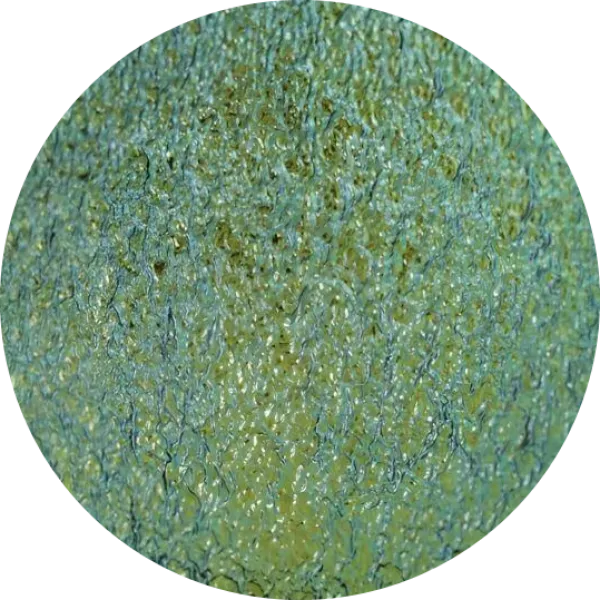 CBS Dichroic Coating Blue/ Gold on Black Ripple  COE96