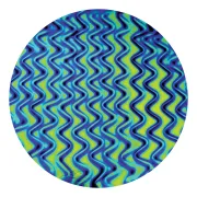 CBS Dichroic Coating Blue/ Gold Twizzle Pattern on Thin Black Glass COE90