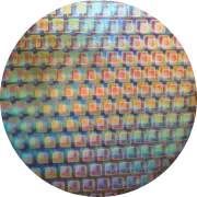 CBS Dichroic Coating Boxes 2 Pattern on Thin Clear Glass COE96