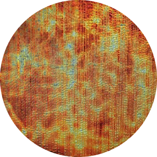 CBS Dichroic Coating Candy Apple Red Aurora Borealis Pattern on Black Fipple Glass COE96