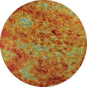 CBS Dichroic Coating Candy Apple Red Aurora Borealis Pattern on Clear Ripple Glass COE96