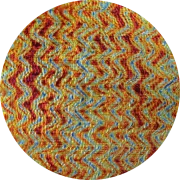 CBS Dichroic Coating Candy Apple Red Twizzle Pattern on Clear Fipple Glass COE96