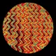 CBS Dichroic Coating Candy Apple Red Twizzle Pattern on Thin Black Glass COE90