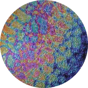 CBS Dichroic Coating Cool Lava Pattern on Black Ripple  Glass COE96