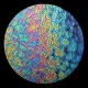 CBS Dichroic Coating Cool Lava Pattern on Clear Ripple Glass COE90