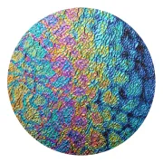 CBS Dichroic Coating Cool Lava Pattern on Clear Ripple Glass COE90