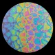 CBS Dichroic Coating Cool Lava Pattern on Wissmach Thin Clear Hammered Texture Glass COE90