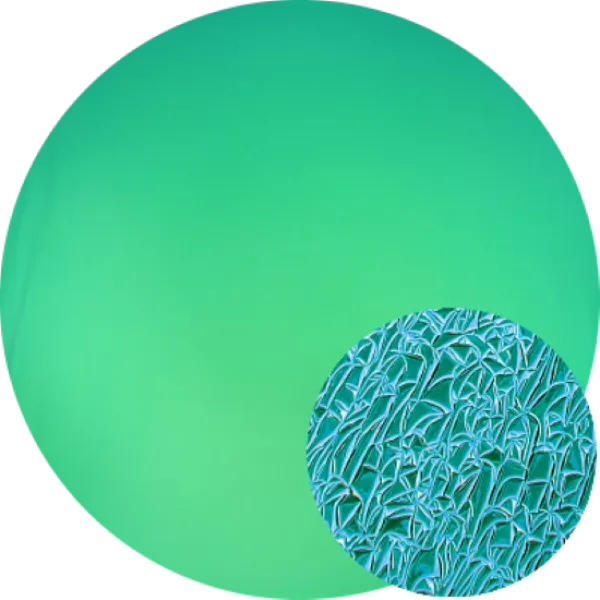 CBS Dichroic Coating Crinklized Aqua on Thin Clear  COE96