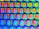 CBS Dichroic Coating Crinklized Boxes 2 Pattern on Thin Black Glass COE90