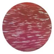 CBS Dichroic Coating Crinklized Candy Apple Red on Spirit Murano Glass COE96