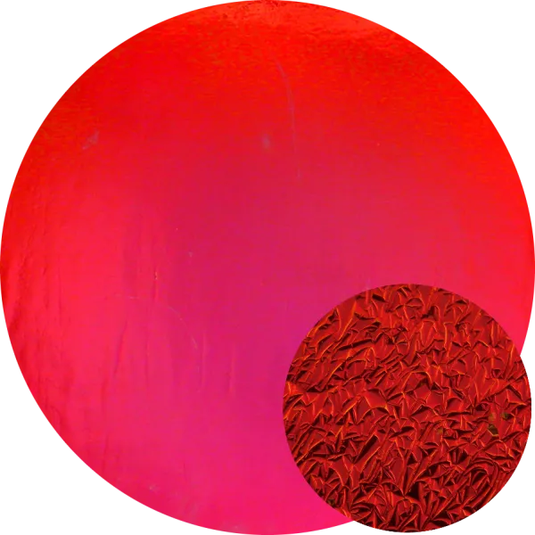 CBS Dichroic Coating Crinklized Candy Apple Red on Thin Black Glass COE90