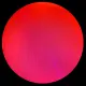 CBS Dichroic Coating Crinklized Candy Apple Red on Thin Clear Glass COE90