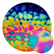 CBS Dichroic Coating Crinklized Cool Lava Pattern on Thin Clear Glass COE90
