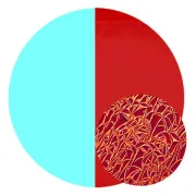 CBS Dichroic Coating Crinklized Cyan/ Dark Red on Thin Black Glass COE96