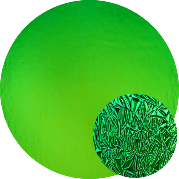 CBS Dichroic Coating Crinklized Emerald Green on Thin Black Glass COE90