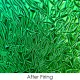 CBS Dichroic Coating Crinklized Emerald Green on Thin Clear Glass COE90