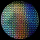 CBS Dichroic Coating Crinklized Mixture Geodesic Pattern on Thin Clear  Glass COE96