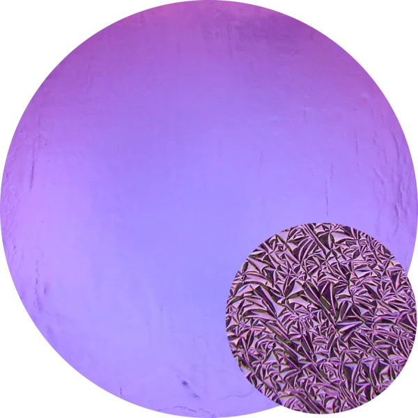 CBS Dichroic Coating Crinklized Purple on Thin Black Glass COE90