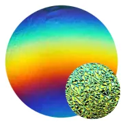 CBS Dichroic Coating Crinklized Rainbow 1 on Thin Clear Glass COE90
