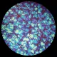 CBS Dichroic Coating Crinklized Red/ Silver Blue Fusion Pattern on Thin Black  Glass COE96