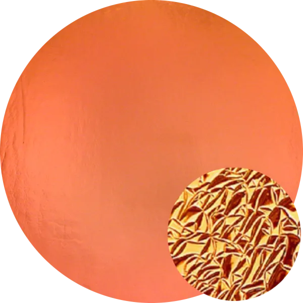 CBS Dichroic Coating Crinklized Salmon on Thin Clear Glass COE90