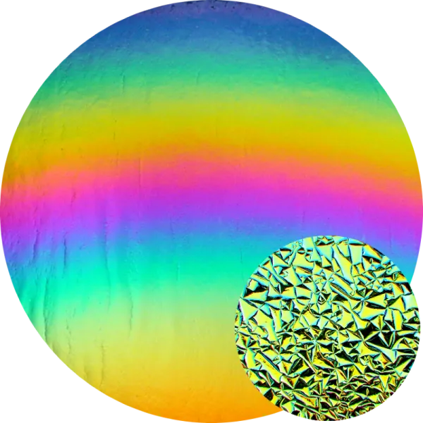 CBS Dichroic Coating Crinklized Splinter Rainbow on Thin Black  COE96