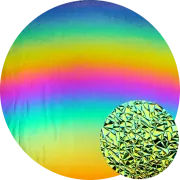 CBS Dichroic Coating Crinklized Splinter Rainbow on Thin Black Glass COE90