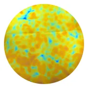 CBS Dichroic Coating Cyan/ Copper Aurora Borealis Pattern on Thin Clear Glass COE90