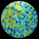 CBS Dichroic Coating Cyan/ Copper Fusion Pattern on Thin Clear Glass COE96