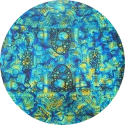 CBS Dichroic Coating Cyan/ Copper Fusion with Stell Original Pattern Glass COE96