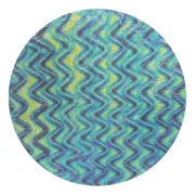 CBS Dichroic Coating Cyan/ Copper Twizzle Pattern on Clear Bits Glass COE90