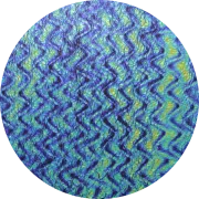 CBS Dichroic Coating Cyan/ Copper Twizzle Pattern on Clear Ripple Glass COE96