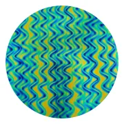 CBS Dichroic Coating Cyan/ Copper Twizzle Pattern on Thin Clear Glass COE90