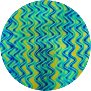 CBS Dichroic Coating Cyan/ Copper Twizzle Pattern on Thin Clear Glass COE96