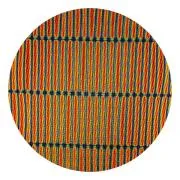 CBS Dichroic Coating Cyan/ Dark Dark Red 3/4 Stripes Pattern on Black Radium Glass COE96