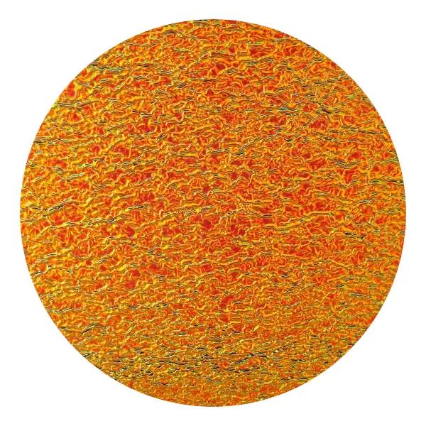 CBS Dichroic Coating Cyan/ Dark Red on Black Ripple Glass COE90