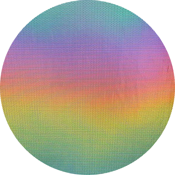 CBS Dichroic Coating Dot 1 Pattern on Thin Clear Glass COE90